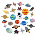 thumbnail image 1 of Pegatinas de tela bordadas con logotipo de bordado por computadora, universo, planeta, astronauta, accesorios de ropa, parches decorativos de cohete y luna, 1 of 4