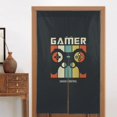 thumbnail image 4 of DouZhe Doorway Drape Split Curtains, Gamer Gamepad Joysticks Room Divider Privacy Door Curtains, 34" x 56", 4 of 7