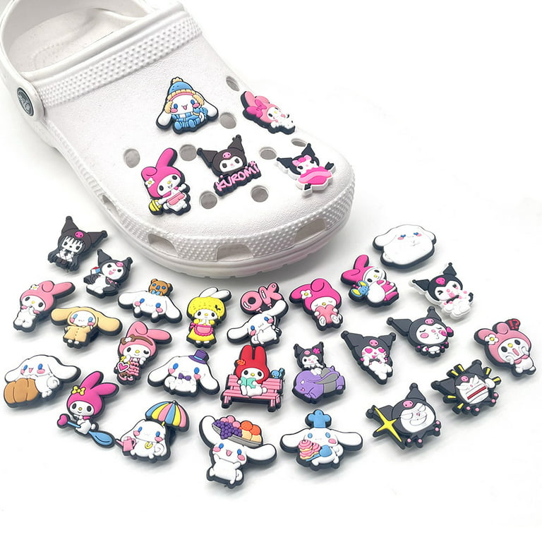 10pcs Disney Shoe Charms Anime Croc Charms Accessories Shoe Decoration PVC  Badges for Disney Women Children