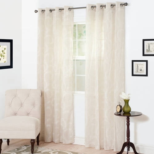 Somerset Home Andrea Embroidered Curtain Panel - Walmart.com