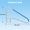 thumbnail image 2 of YUSAZENS Stainless Steel Detachable Pool Handrail, Modular Design Pool Grab Rail for Inground Pool Spa Ladder Stair 55x32, 2 of 6