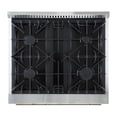 thumbnail image 4 of Marco 30-inch Gas Range Black & Antique Brass Design, 4 Burners 37,000 BTU, 4.32 cu.ft. Convection Oven, 4 of 5