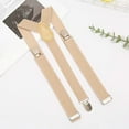 thumbnail image 3 of Eoperou Unisex Elastic Strap Suspenders Y-Back Braces Solid Color Anti-break Wedding Suit Adjustable Strap Party Daily Accessory, 3 of 7