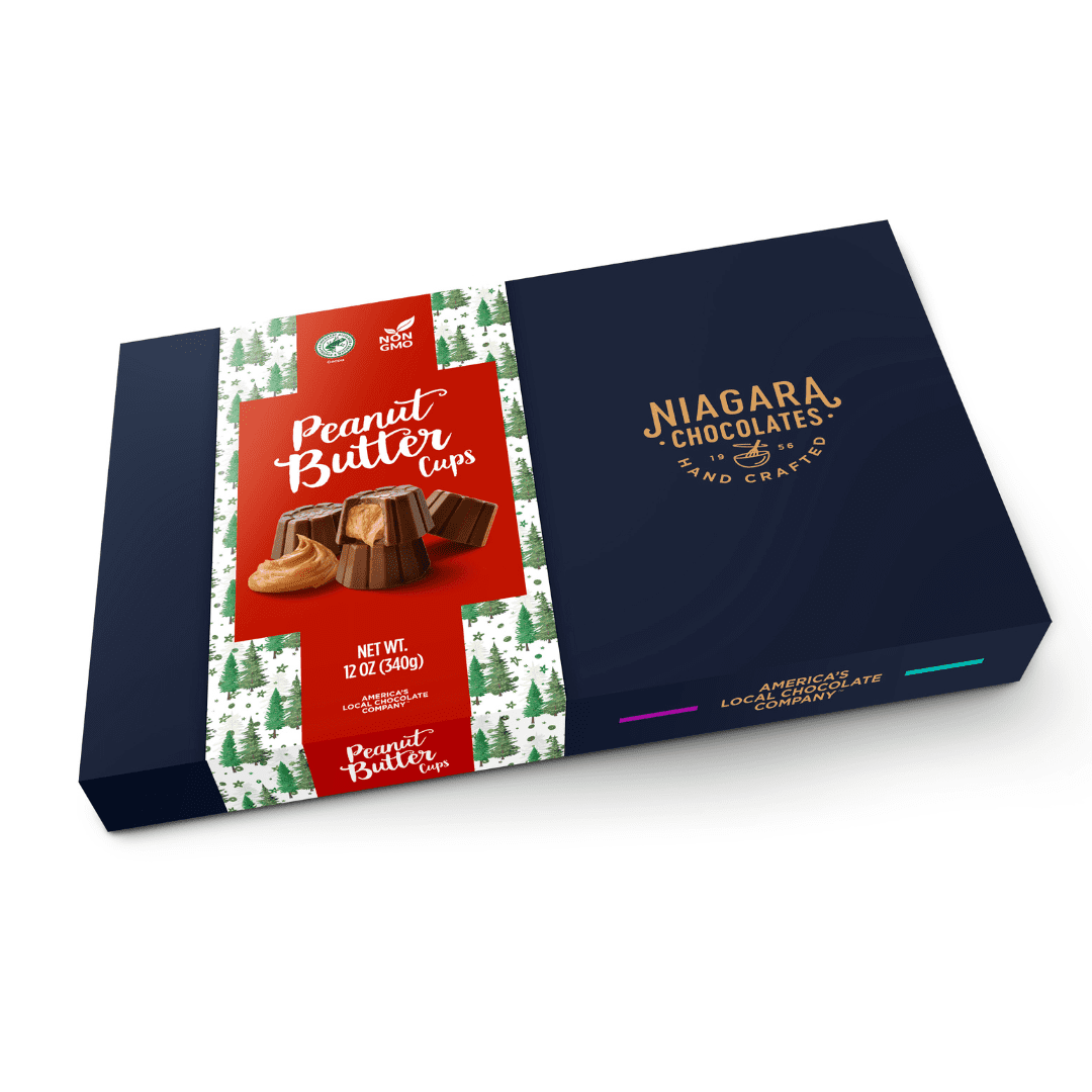 Niagara Chocolates Holiday Peanut Butter Cups Milk Chocolate Gift Box