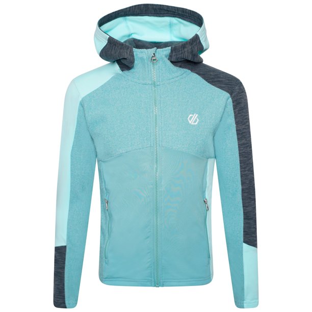 Dare 2B - Sudadera con Cremallera Hero de Núcleo Elástico para Niños/Niñas (Aqua Splash, Verde Meadowbrook)