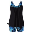 thumbnail image 5 of Qingpeng Womens Tankini Swimsuit Printed Cute Tummy Control 2PCS Full Coverage Bikini Sets Chic Beach Vacation Summer Swimwear, 5 of 6