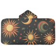 thumbnail image 5 of Yayeee Kids Hooded Towels Toddler Soft Absorbent Beach Bathing Wrap 50" x 23.5", Sun Moon and Stars Pattern, 5 of 5