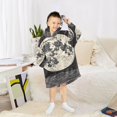 thumbnail image 6 of FORMRS Wearable Blanket Hoodie with Sleeves for Kids Cozy Flannel Sweatshirt, Beige Moon, 6 of 7