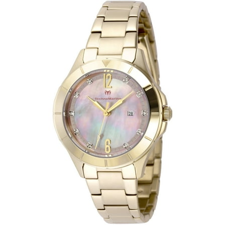 Technomarine TM-825001 Women's Luna Tides Yellow Gold Steel Watch