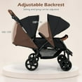 thumbnail image 4 of OLAKIDS Double Stroller, Foldable Baby Tandem Stroller with Djustable Backrest Canopy Footrest, 5-Point Harness, Storage Basket, Convertible Compact Lightweight Twin Stroller for Infants and Toddlers, 4 of 9