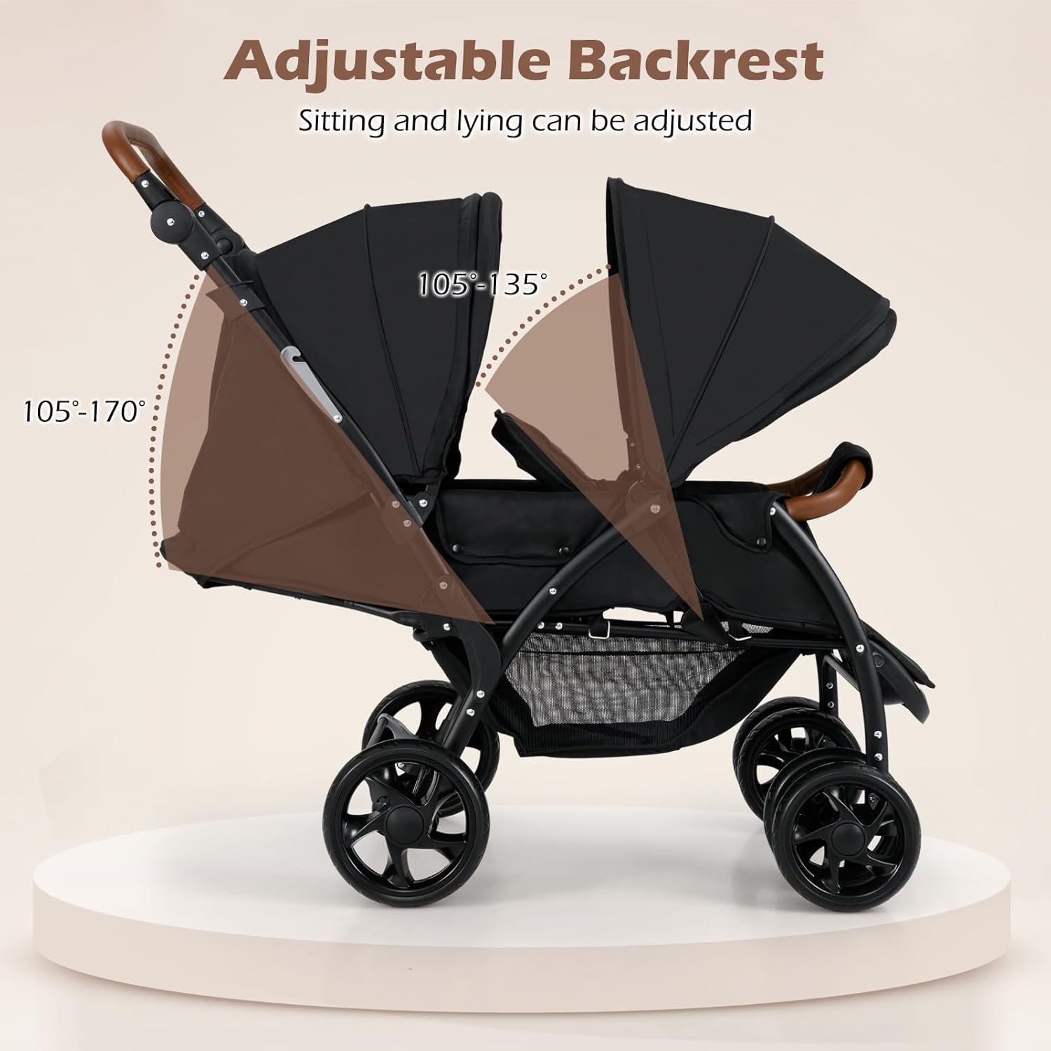 Infans Double Tandem Stroller for Twins and Siblings photo 7
