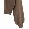 thumbnail image 4 of Jersey ZAFUL para mujer, cuello en V, manga larga, color café M, 4 of 6