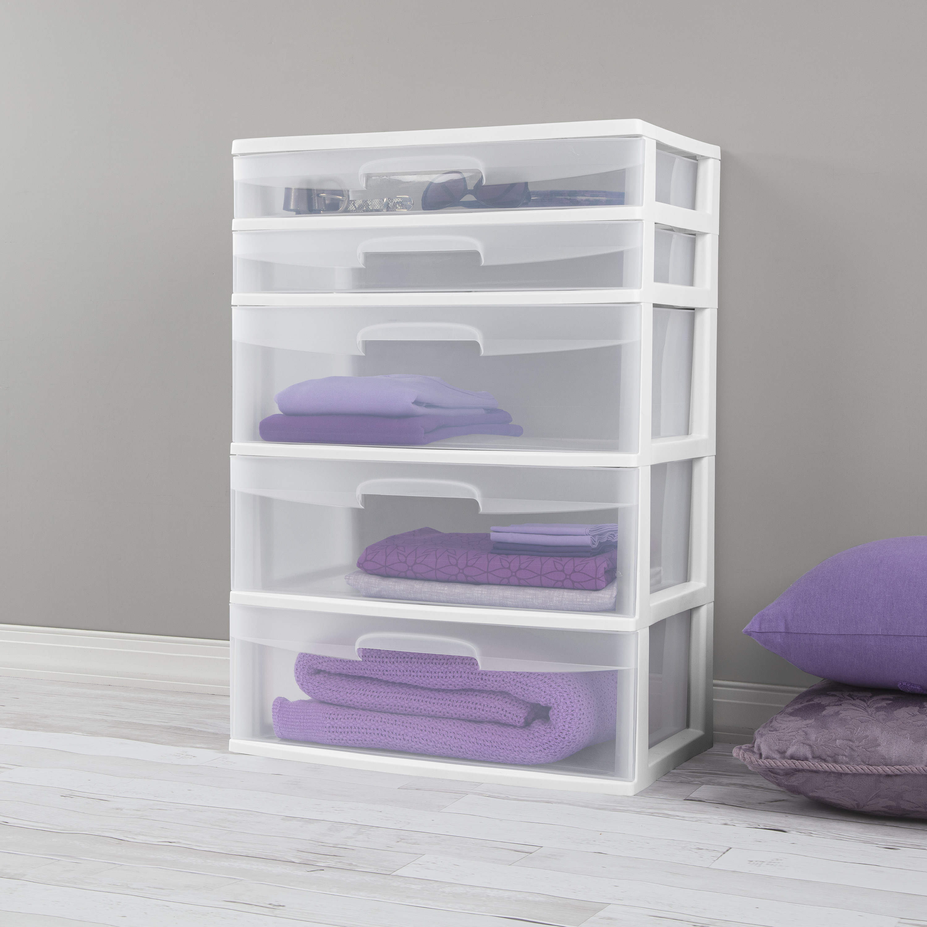Sterilite Plastic 5 Drawer Wide Tower White - image 4 of 6