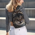thumbnail image 5 of Vsdgher Pilot Cat In Vintage Plane Print Canvas Backpack Travel Rucksack Unisex Knapsack 15.7/17.7Inch Laptop Backpack for Work,College -Medium, 5 of 5