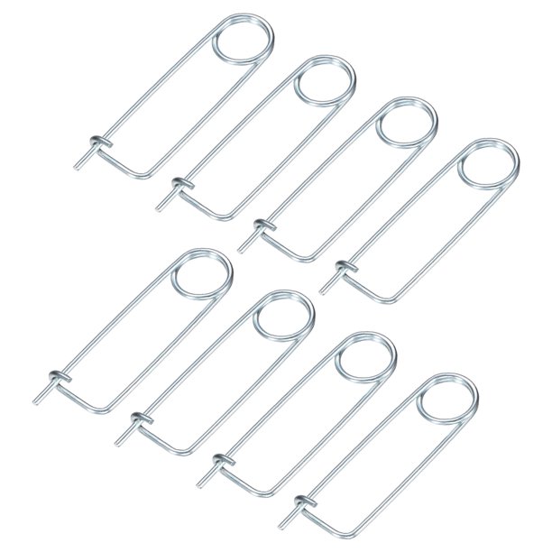 Uxcell 8-Pack Pin de Seguridad de Pasador en Forma de Broche, Pines de Acero de Resorte M2x45mm, Sujetadores de Broche de Bloqueo Rápido, Clips Retenedores Pesados