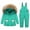 Green, variant on Toddler Baby Boys Girls Winter Snowsuit Down Coat Kids Winter Long Sleeve Hooded Puffer Jackets and Skiing Bibs Pants Set of 2 Piece Ski Suits by Llywey ,Blue ,2T