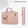 thumbnail image 1 of PU Leather Woman Laptop Bag Tablet Shockproof Laptops Accessories Mice 14-inch Dual Layer Multi-pockets Cute Notebook Computer Storage Handbag Briefcase, 1 of 8