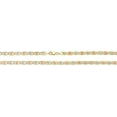 thumbnail image 3 of Floreo 10k Tri-Color Gold 5mm Valentino Link Chain Bracelet or Anklet, 3 of 5