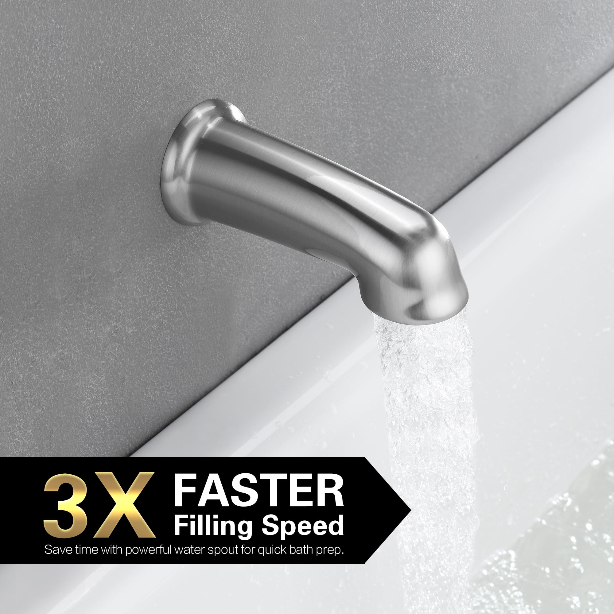 sumerain Bathtub Shower Faucet Set With Valve, Brushed Nickel Tub Shower Faucet Set Complete Included Shower Valve Tub Shower Trim Kit