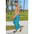thumbnail image 3 of LA LEELA Men's Bath Trunk Swimwear Sarong Pareo Beach Wrap One Size Lapis, Leaves Summer Vacation Aloha, 3 of 5