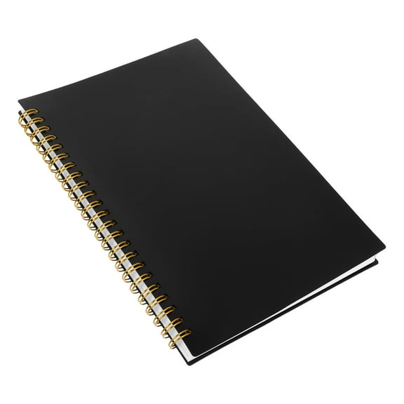 DRAFIDEEP Black Inventory Log Book for Business with PP Cover Detailed Record Keeping and Financial Management 8.5 x 11 Inches