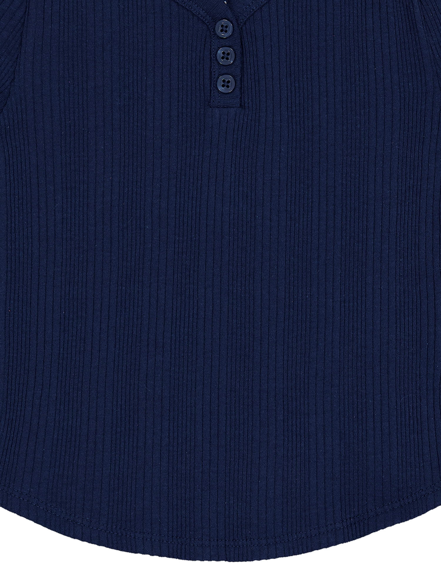 Wonder Nation Girls Short Sleeve Henley Knit Top, Sizes 4-18 & Plus