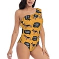 thumbnail image 3 of Honeii German Shepherd Woof for women's one-piece swimsuit featuring a chic one-shoulder design experience elegance and style in the water-Large, 3 of 6