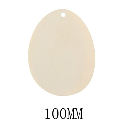 

Tiitstoy Wooden Easter DIY Wooden Blocks with Twines Rope 10 Small Pendants In A Pack Beige