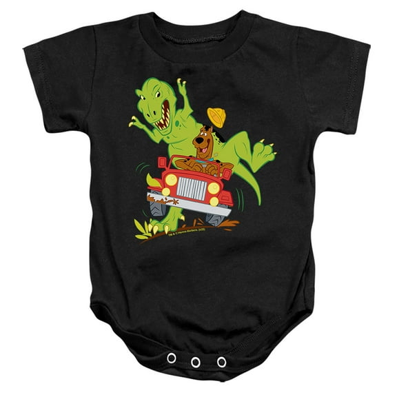 Scooby Doo! Dino Chase Unisex Infant Snap Suit for Baby (6 Months) Black