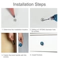 thumbnail image 7 of Uxcell Ceramic Vintage Knobs Drawer Round Pull Handle Cupboard Cabinet Door Wardrobe Dresser Blue 4Pcs, 7 of 7