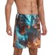 thumbnail image 2 of Balery Blue Dragon And White Tiger Pantalones cortos de pijama de punto de algodón para hombre con cinturilla y bolsillos-Medium, 2 of 6