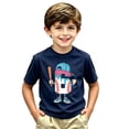 thumbnail image 4 of KHONTS Baseball 6 Years 6th Birthday Number 6 T-Shirt for Boys Kids Short Sleeve Crew Neck Tees,Size 2-13 Years Navy 140, 4 of 4