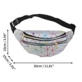 thumbnail image 3 of Unique Bargains 1 Pc Stylish Sports Waist Bag Triangle Fanny Pack for Sports Silver Tone, 3 of 6