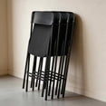 thumbnail image 5 of Outdoor Folding Chairs 4 Pack with PP Cushion , Comfy Portable Stackable Metal Foldable Chairs for Outside Party Home Events Office Wedding, 5 of 7