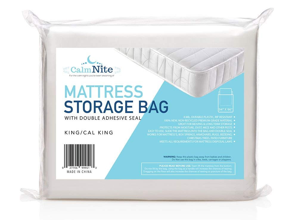 Extra Thick Mattress Storage Bag With Adhesive Seal For Moving And