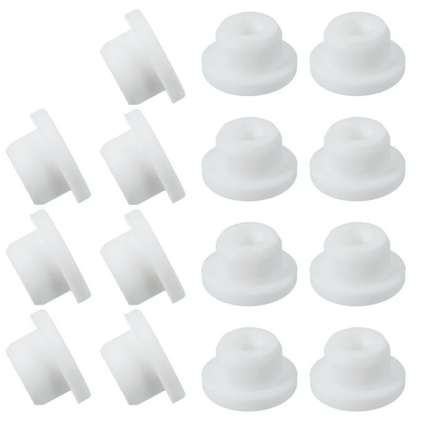 Uxcell 15 Pcs Tapón de Silicona en Forma de T, Diámetro 16 mm/0.63 Pulgadas, Tapón de Silicona Elástico Impermeable Reutilizable, Tapón Redondo de Sellado para Equipos de Tuberías, Blanco