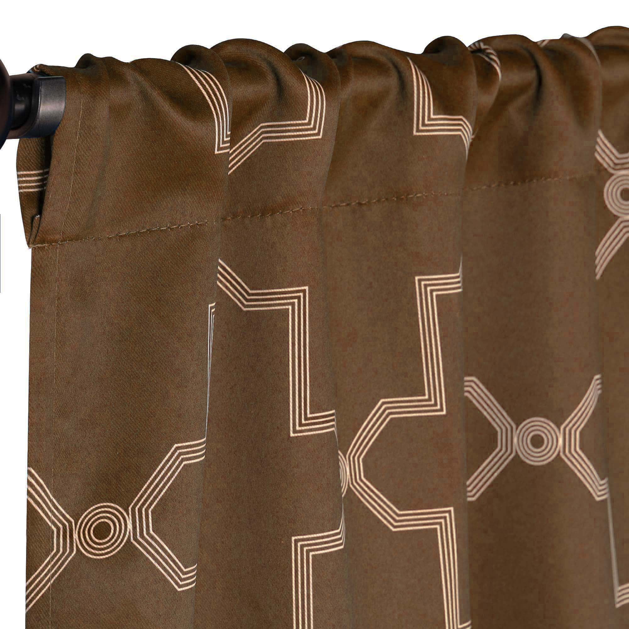 Superior Trellis Blackout Grommet Curtain Panel Pair, Set of 2 Curtains, 42"W x 63"L, Cappuccino