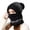 1-Black5239, variant on XIAOCHA Women’S Fair‑Isle Balaclava,Pom‑Pom Hats,Fall‑Winter Outdoor Trapper,White