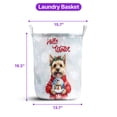 thumbnail image 5 of Hello Welcome Winter Cairn Terrier Holding Snow Globe Snowman Foldable Laundry Basket Cairns Dog Lover Organizer Storage with Handles - 13015, 5 of 5