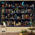 thumbnail image 4 of Gojian Forest Library Tapestry Tree Bookshelf Tapestries Wall Hanging Vintage Fantasy Fairy Treehouse Book Tapestry for Bedroom Living Room Dorm Classroom, 4 of 6