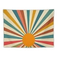 thumbnail image 5 of ONETECH Boho Burning Sun Tapestry Wall Hanging, Retro Abstract Vintage Geometric Rainbow Sunrise Tapestries for Bedroom Living Room Backdrop, 5 of 6