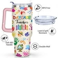 thumbnail image 3 of 40oz Gifts Stainless Steel Flip Straw Tumbler Spill Proof Travel Cup Double Wall Vacuum Insulated Coffee Mug with Handle, 3 of 6