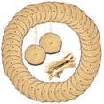thumbnail image 1 of Sencillas rebanadas de madera CRABAJA HACER PROPORTE Círculos de madera Decoración para el hogar Proporador de colgantes Props para diferentes embarcaciones haciendo uso de 50 piezas Speravity HA012327-00, 1 of 7