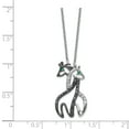 thumbnail image 2 of Sterling Silver Cubic Zirconia & Rhodium Giraffes 18in Necklace, 2 of 5