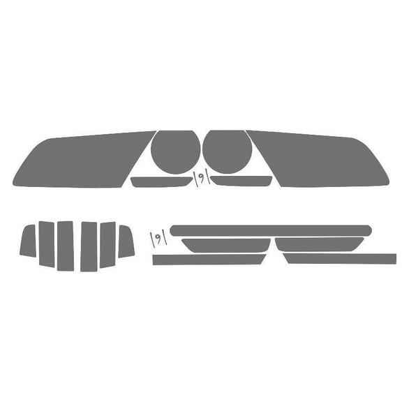 Mustang Pre-Cut Vinyl Overlay Complete Headlight and Taillight Plus Tint (2013 2014) Light