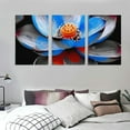 thumbnail image 3 of PRATYUS Lotus Wall Art Canvas Print 3 Piece Set - Beautiful Flower Design - 12x16 Inches 12x16x3pcs, 3 of 4
