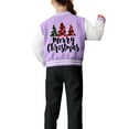 thumbnail image 4 of Staki Christmas Jacket for Toddler Girl Kids Novelty Christmas Jacket,girls/Girls Ugly Christmas Sweatshirt(Purple,3-4 Years), 4 of 7