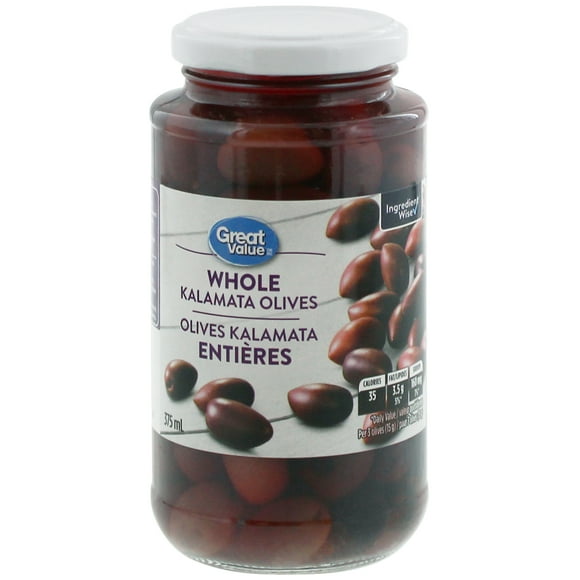 Great Value Whole Kalamata Olives, 375 mL