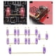 thumbnail image 4 of Estabilizadores de PCB chapados en oro con tornillos 2U 6.25U Estabilizadores de teclas Reemplazo violeta 1 6.25u 7 2U, 4 of 9