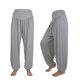 thumbnail image 3 of pantalones de baile deportivos de yoga suaves de algodón casual sueltos elásticos para mujer gris / xl, 3 of 3